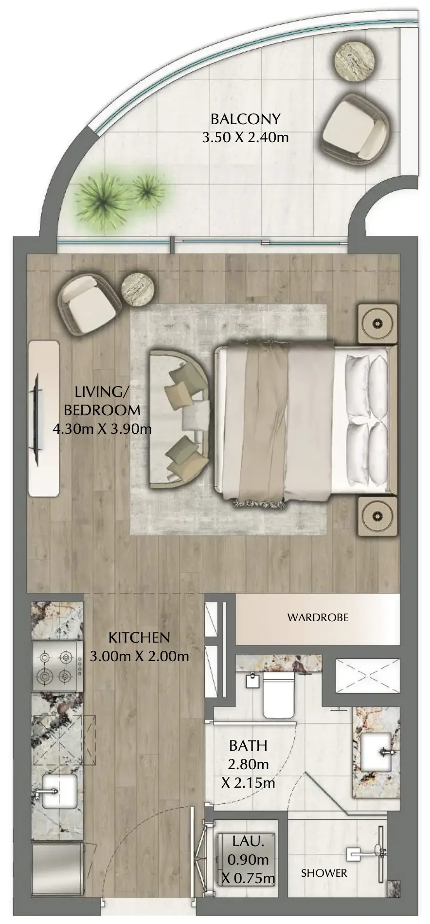 0BR Layout