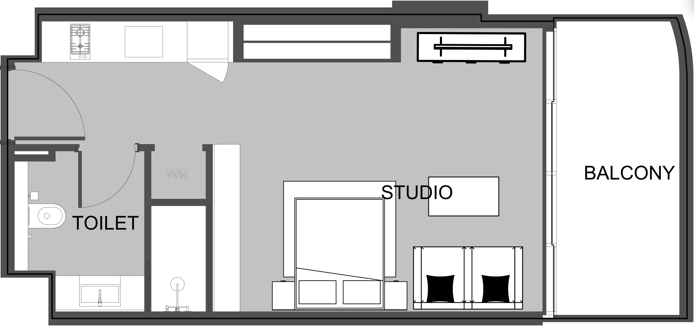 Studio floor plan