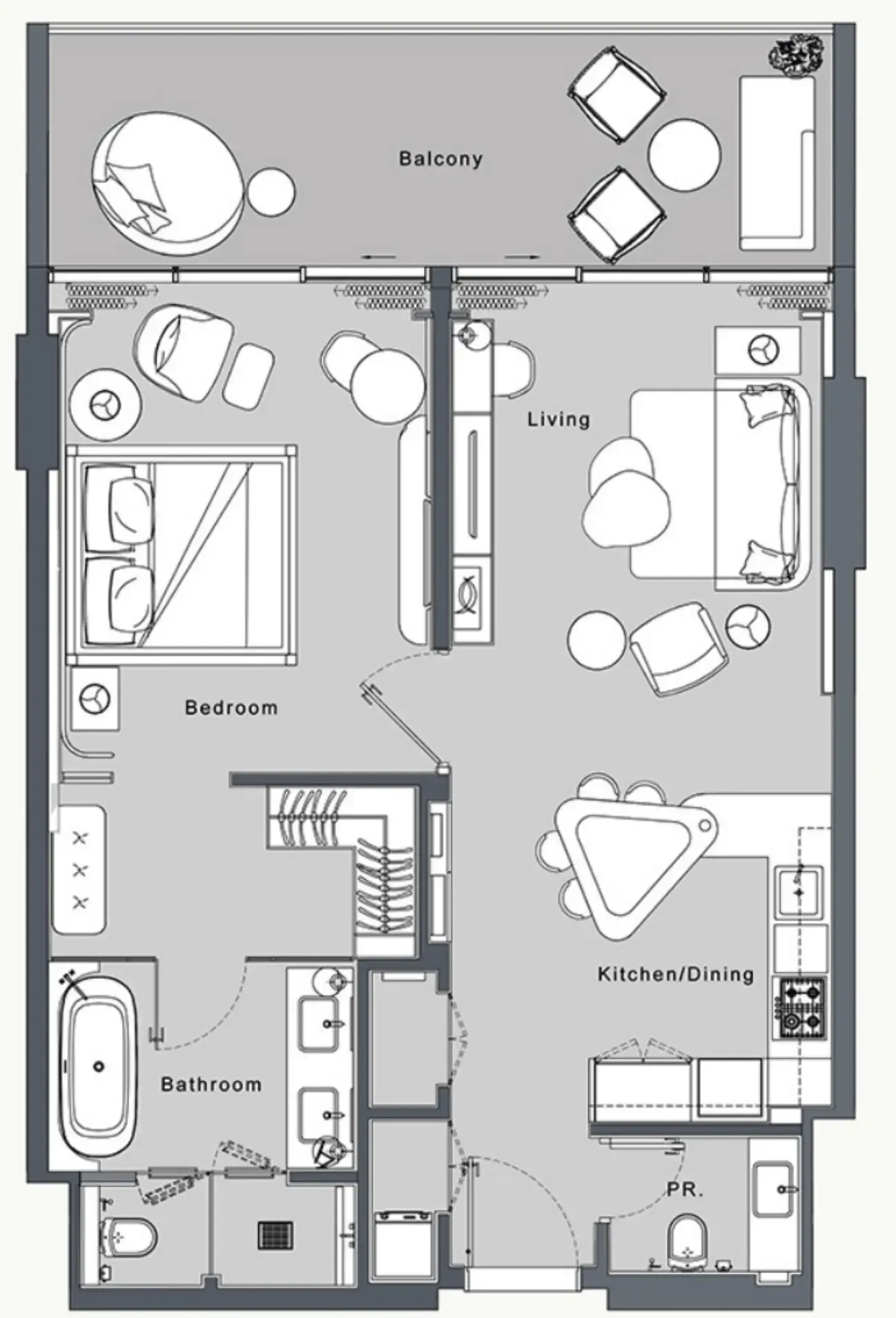 1 bed