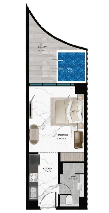 Studio floor plan