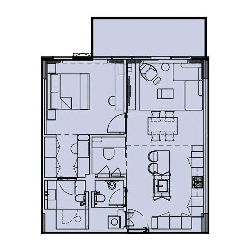Wynwood by Imtiaz — 1 Bedroom floor plan