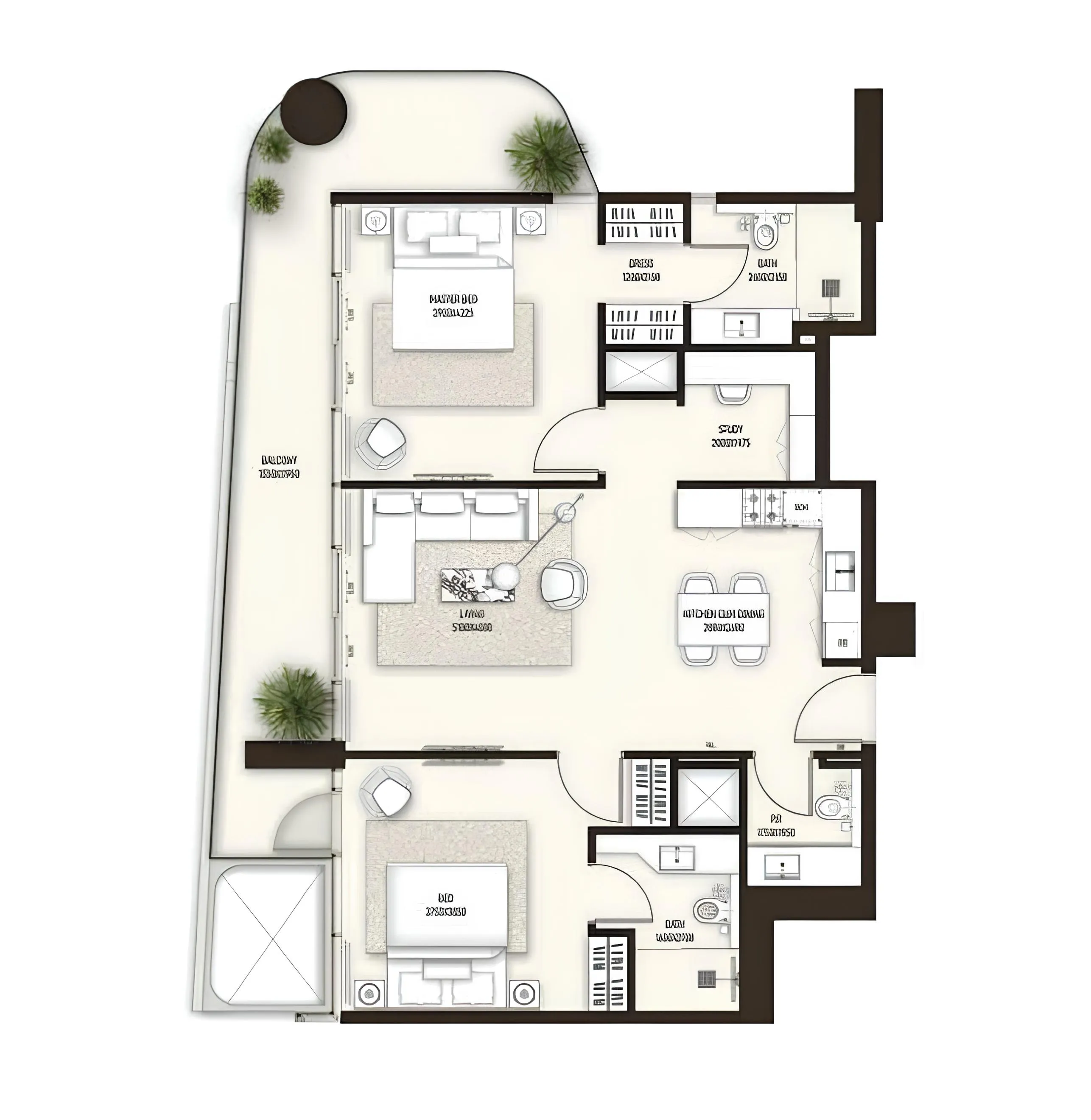 Condor Group Sonate Residences 2BR floor plan