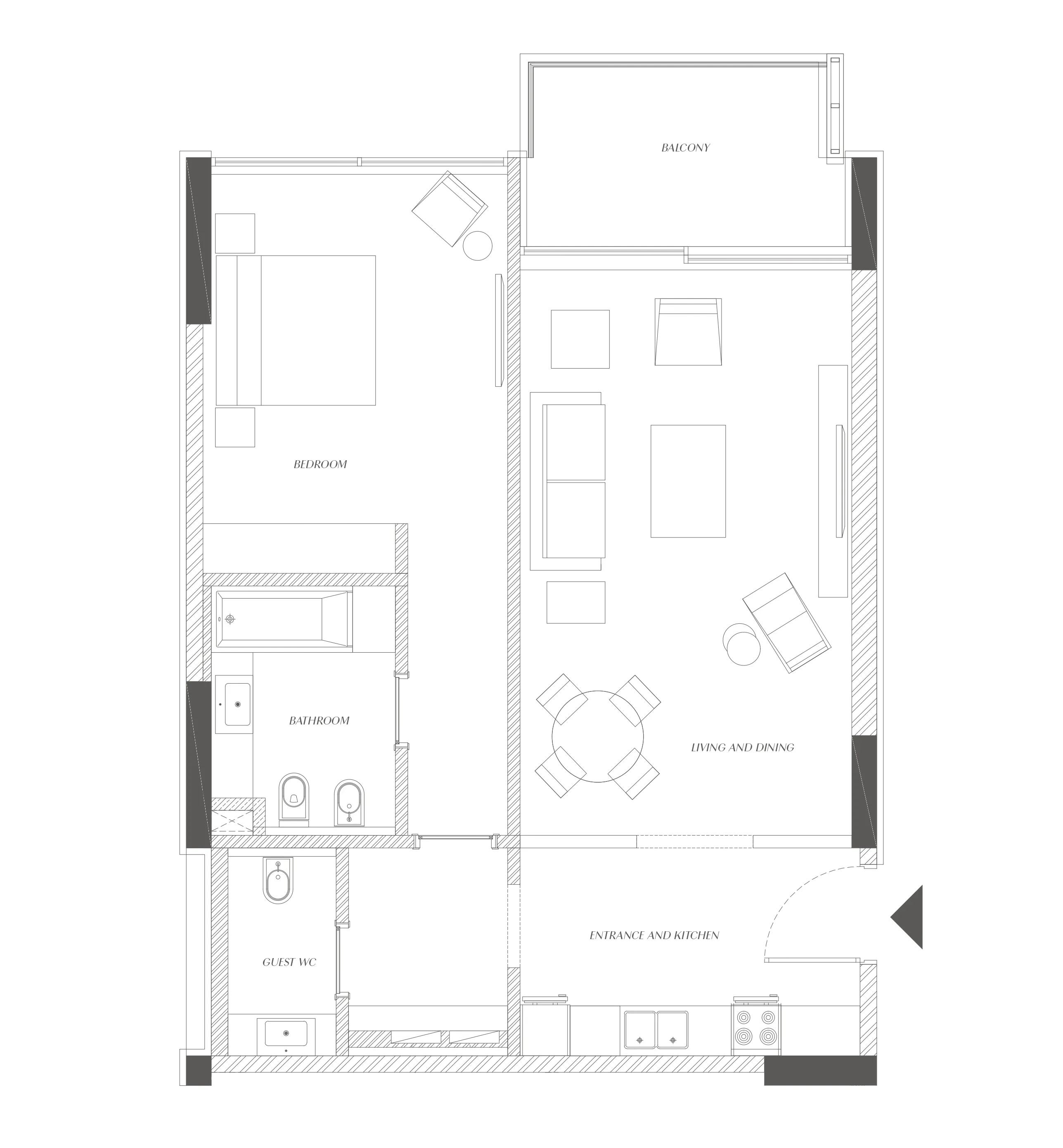 1 bed