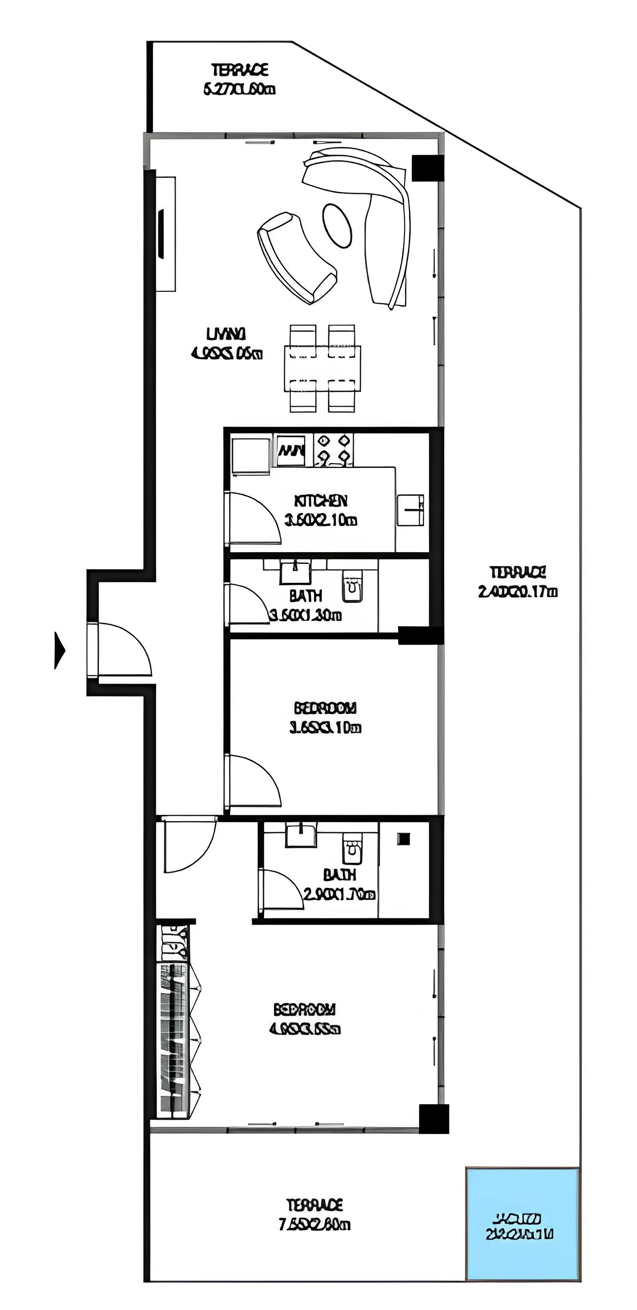 2 bed