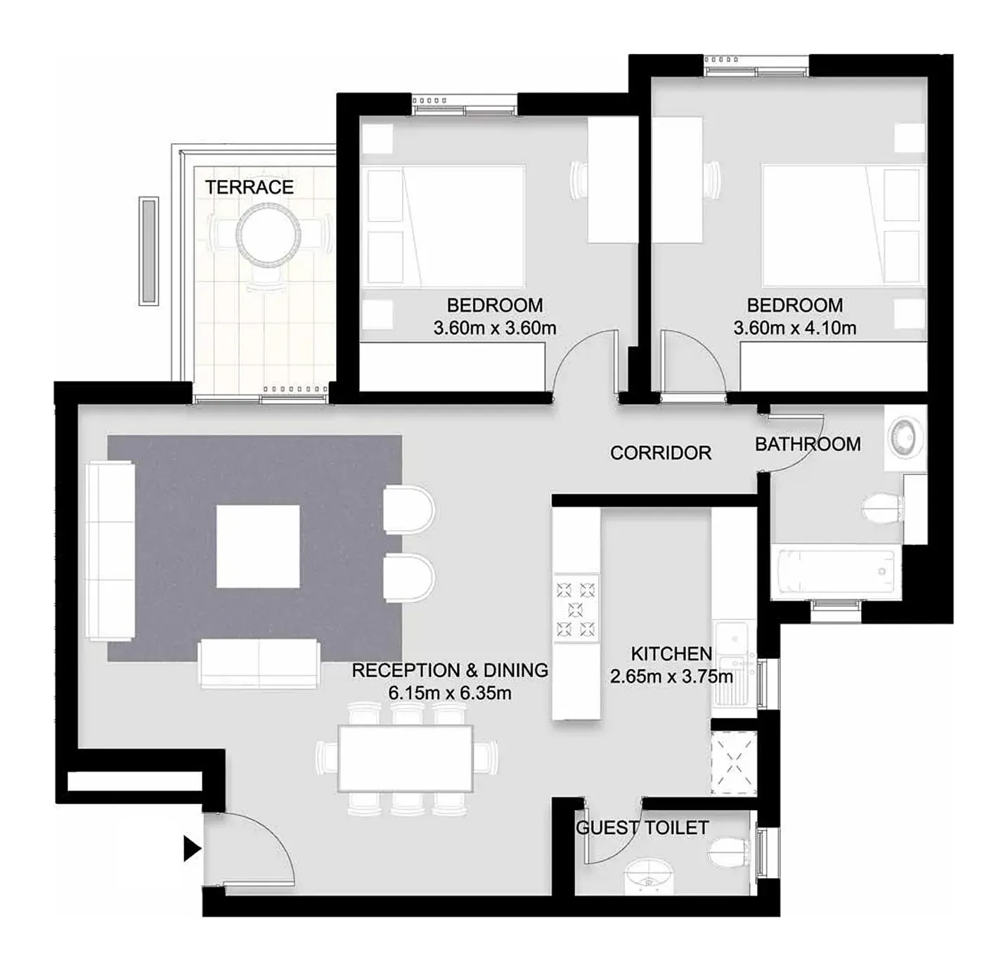 2 Bedroom