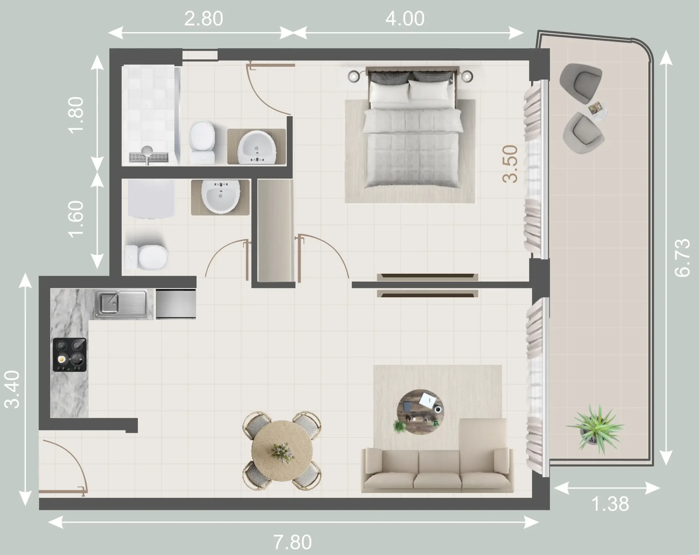1BR Layout
