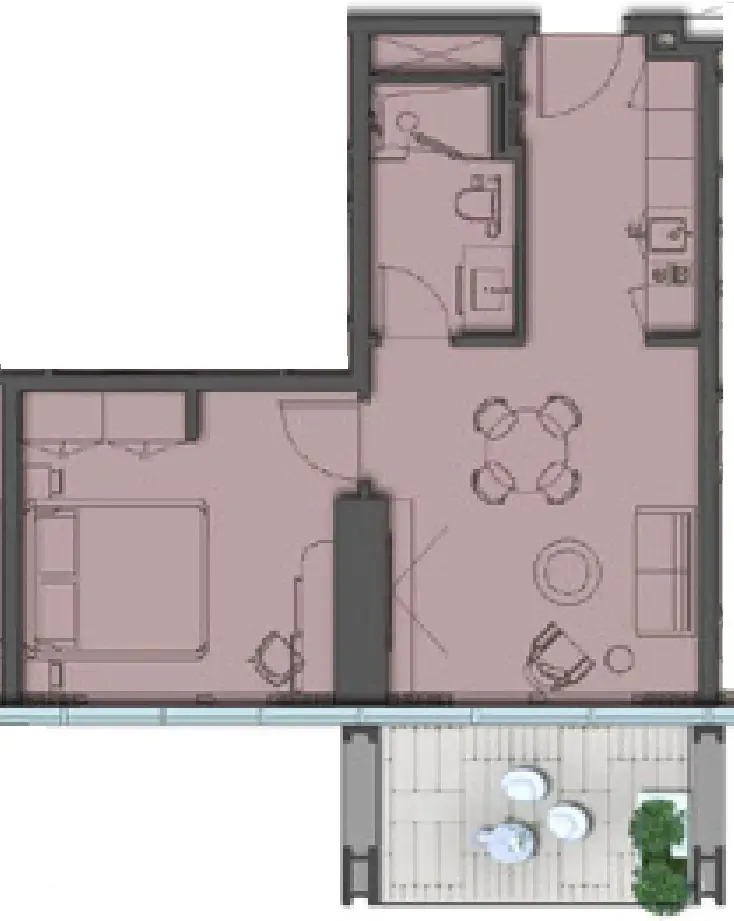 1 bed