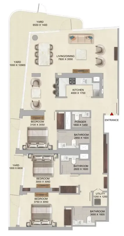 3BR Layout