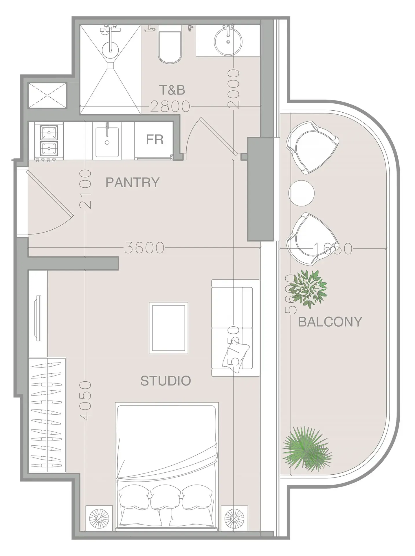 Studio floor plan
