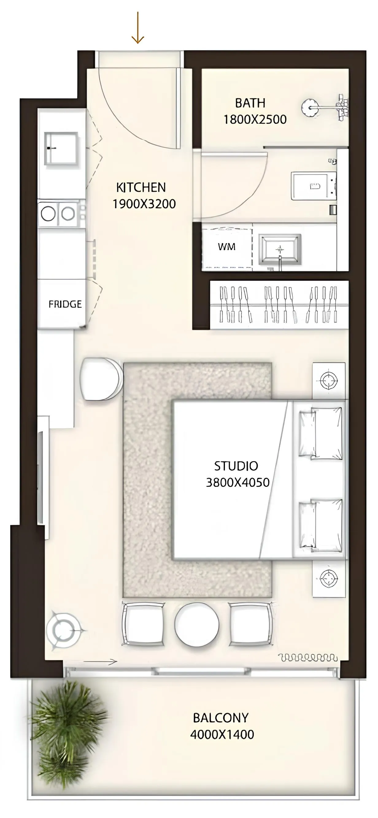 Studio floor plan