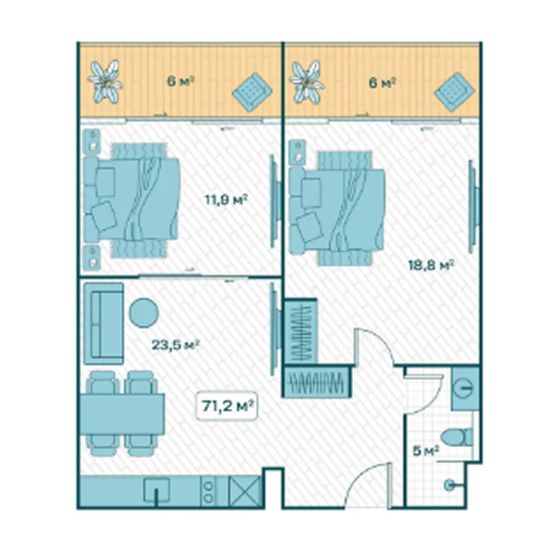 2BR Layout