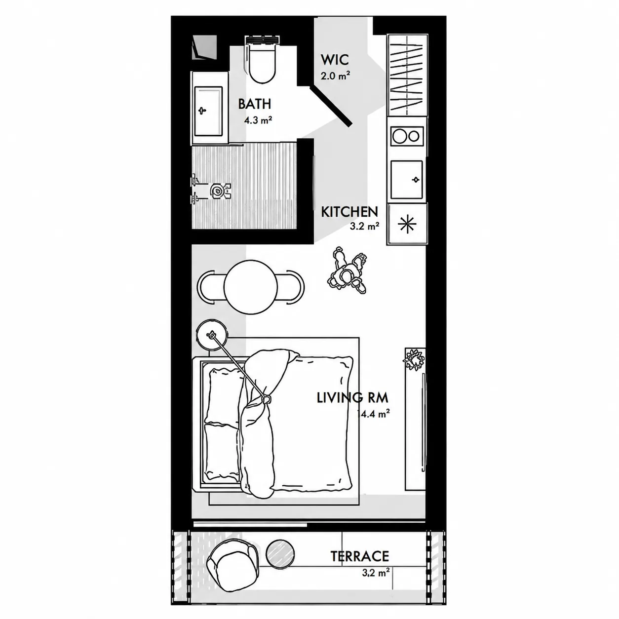1BR Layout