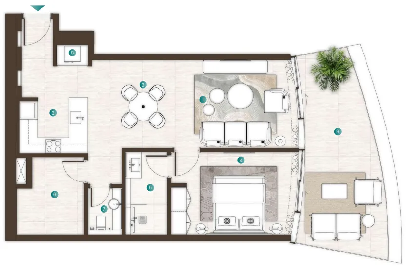 1 bed