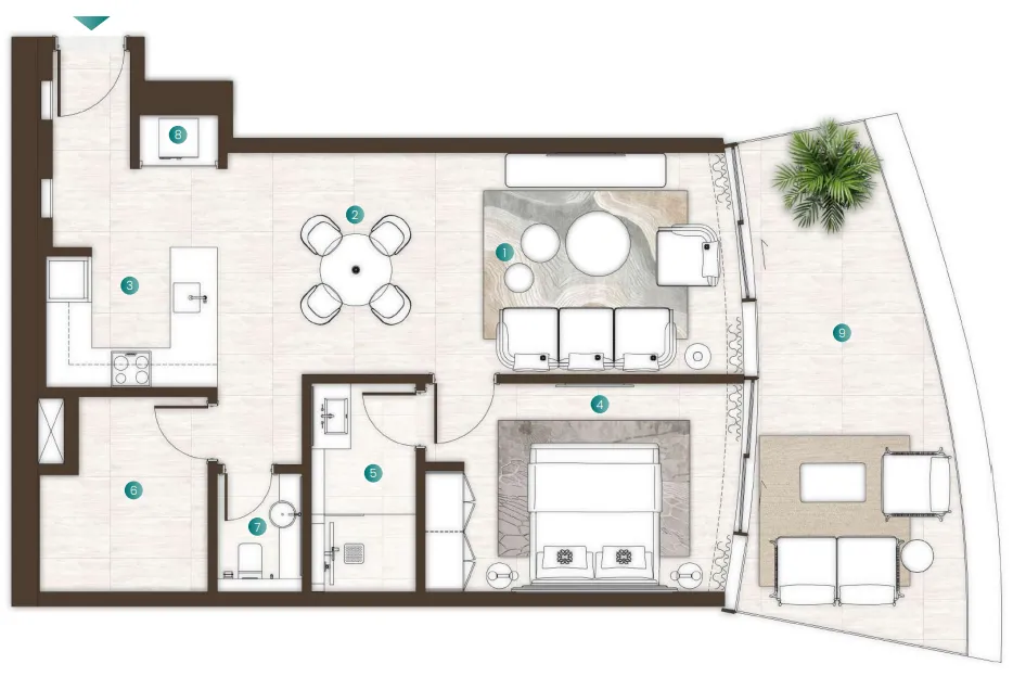 1 bed