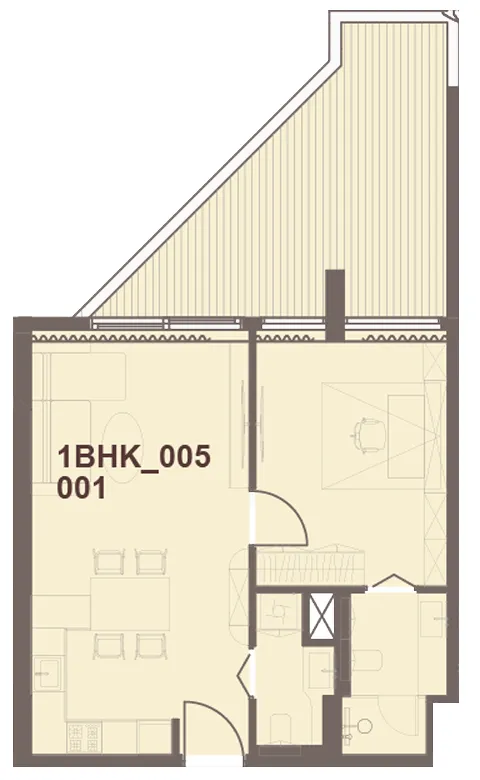 1 bedroom floor plan