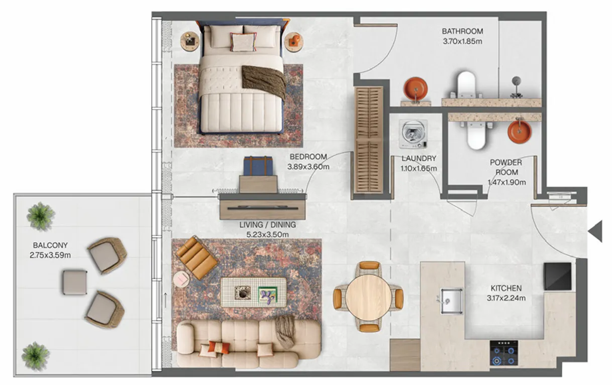 1BR Layout