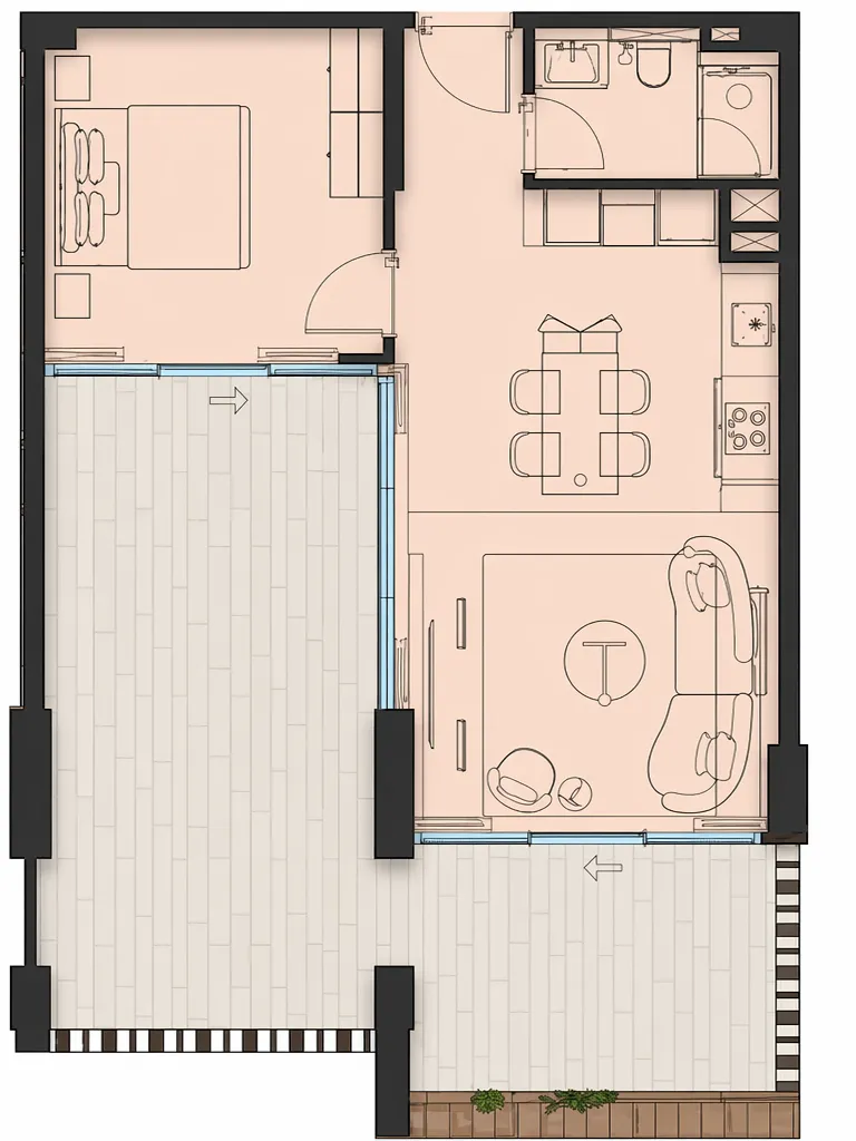 1 bed