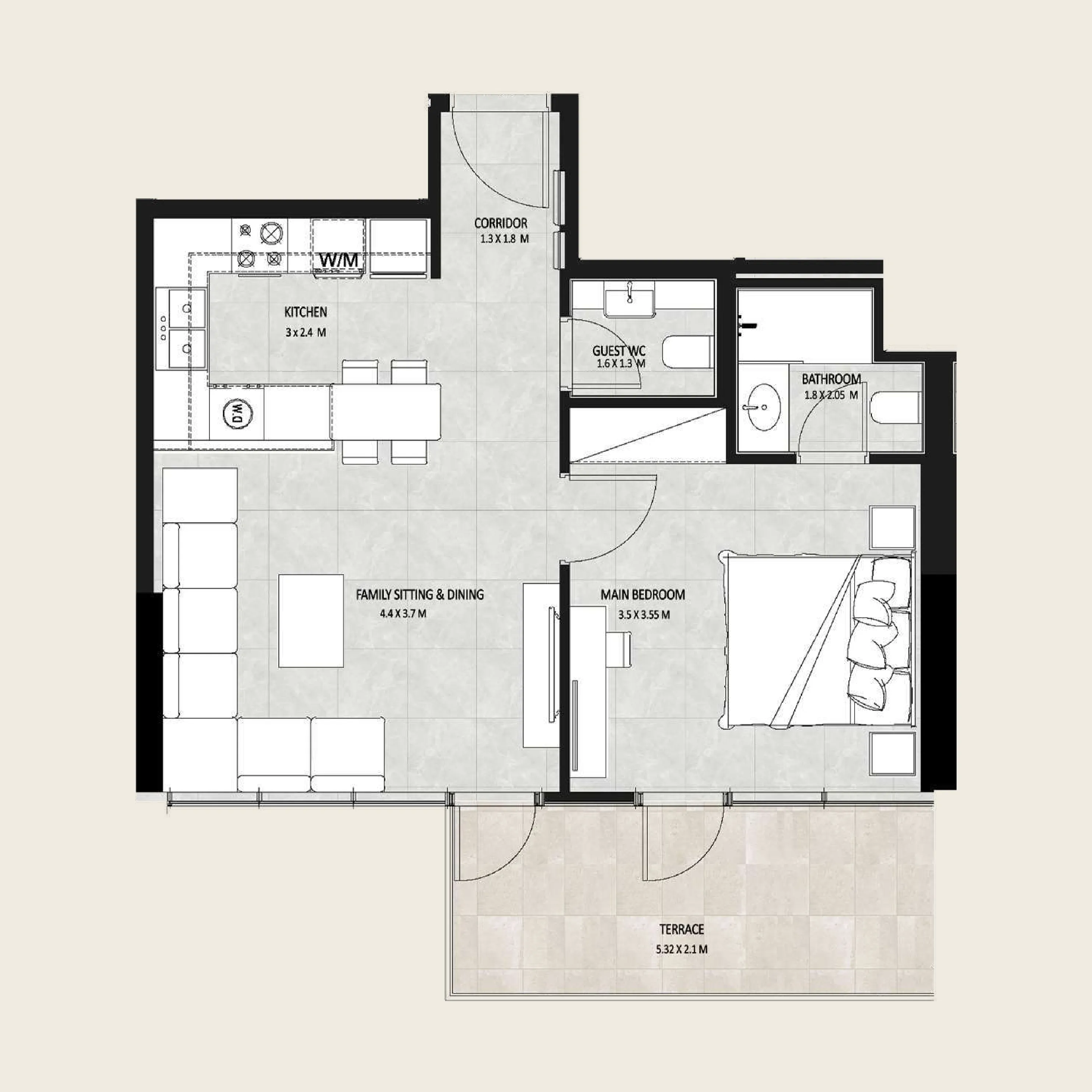 1BR Layout
