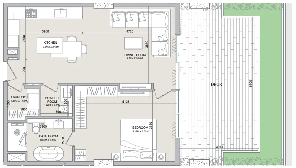 1 bed