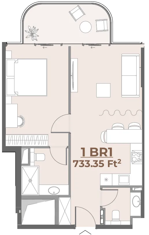 1 bed