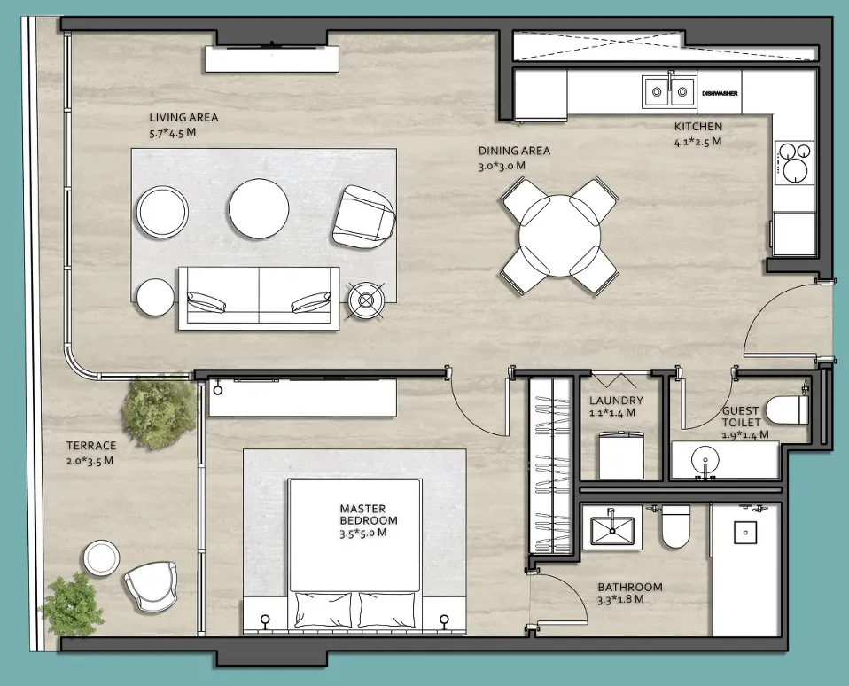 1BR Layout