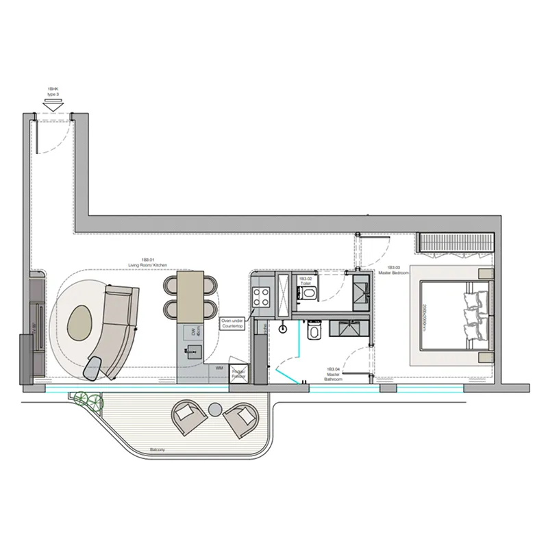 1 bed