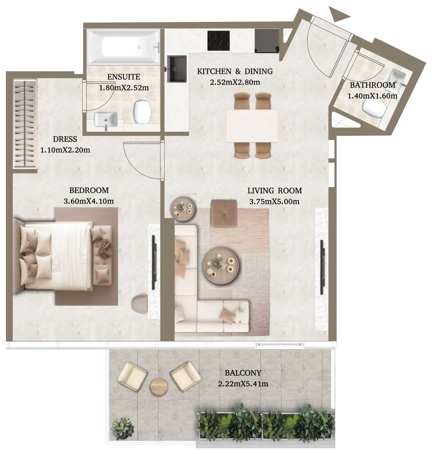 Arthouse Hills — 1 Bedroom floor plan
