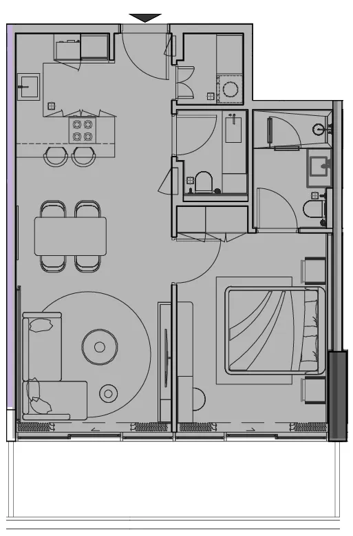 1 bedroom floor plan