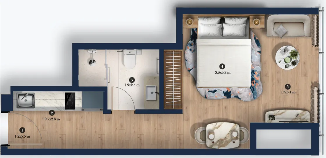 Studio floor plan