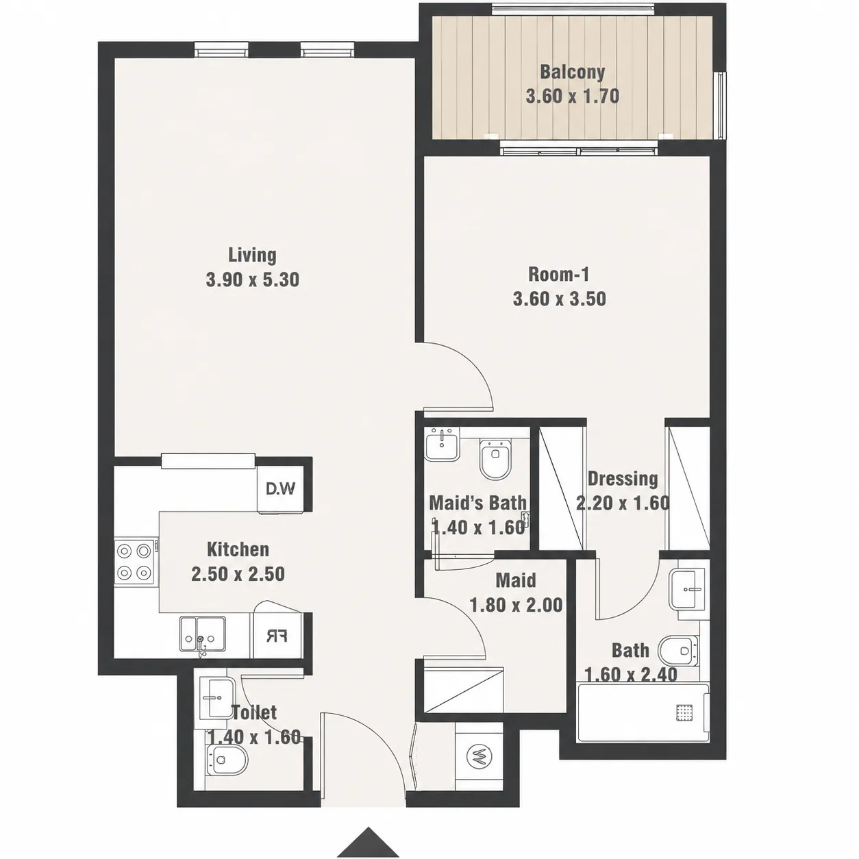 1BR Layout