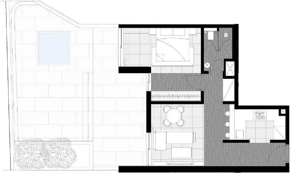 1 bedroom floor plan