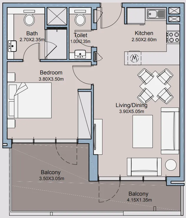 1BR Layout