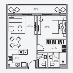 1BR Layout