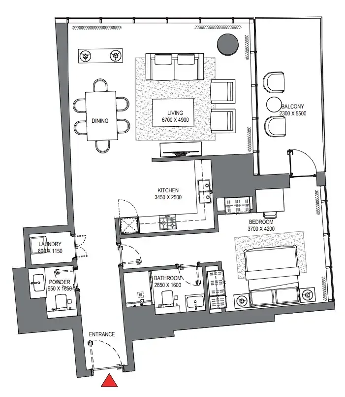 1 bed