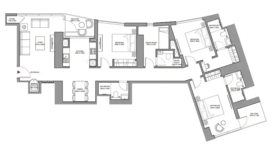 3BR Layout
