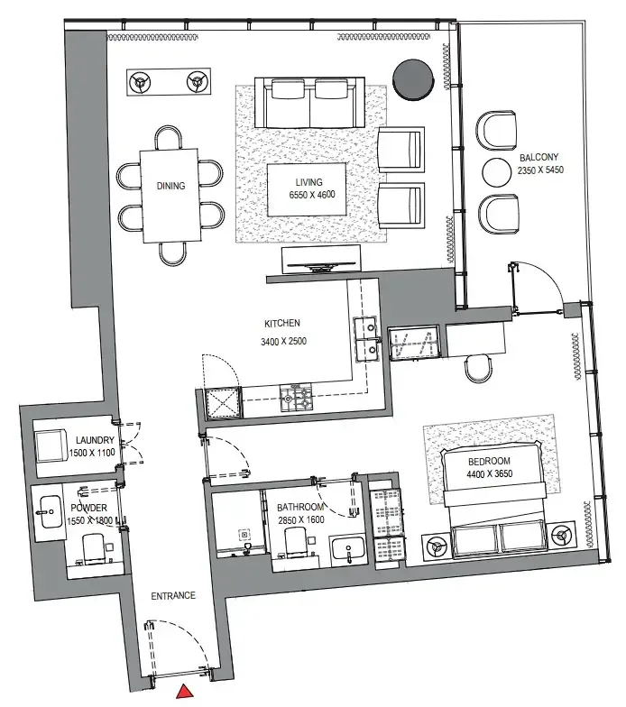 1 bed