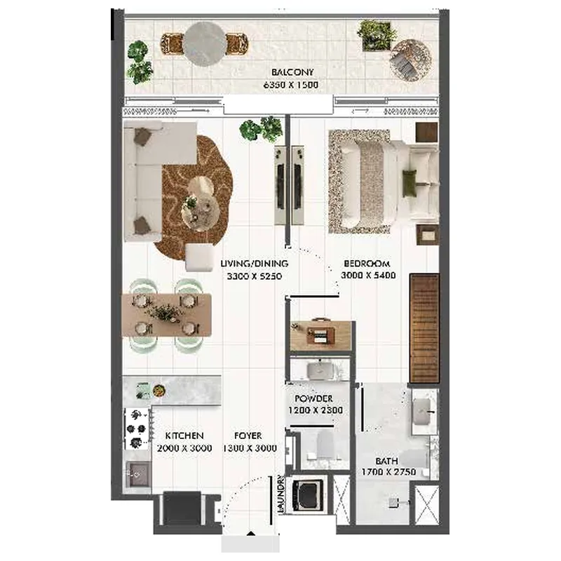 1 bed