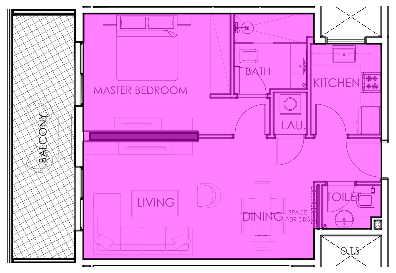1 bed
