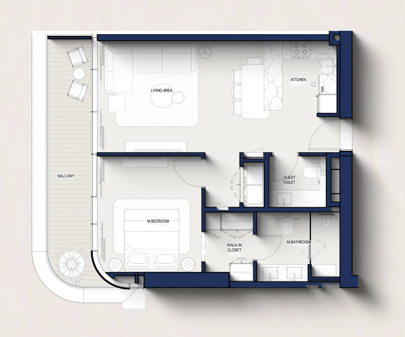 1 bed