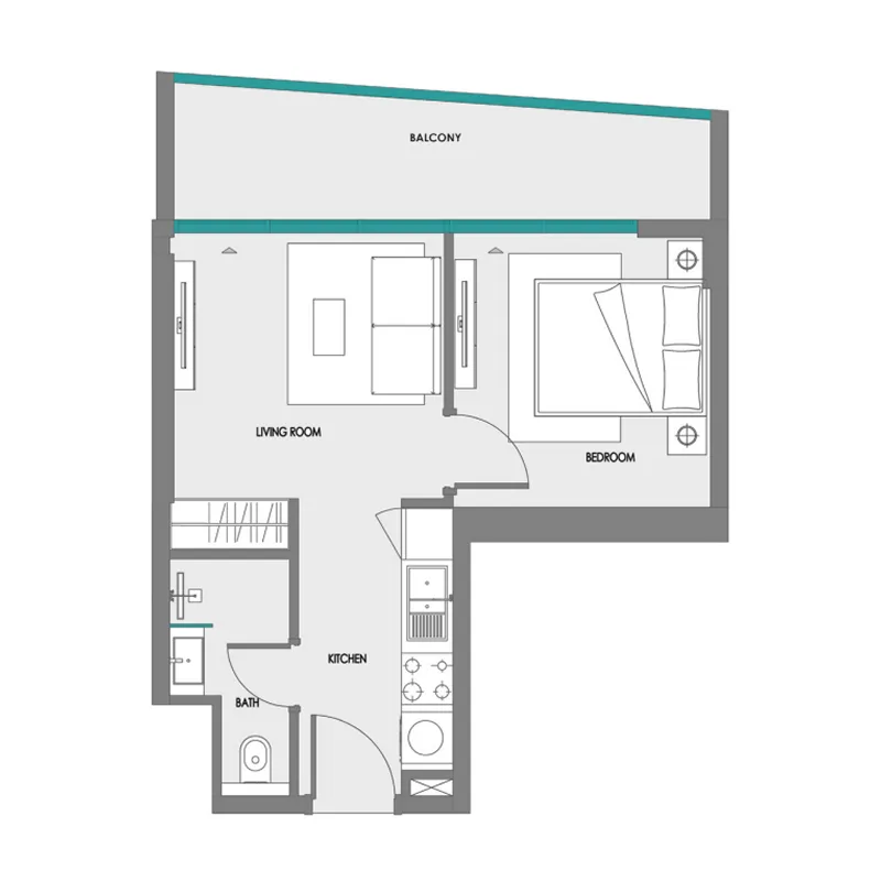 1 bed