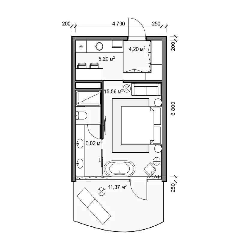 1BR Layout