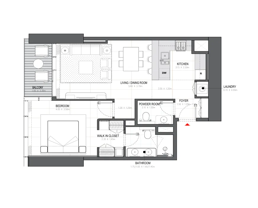 1BR Layout
