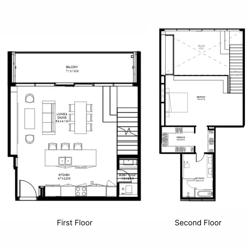 1 bedroom floor plan