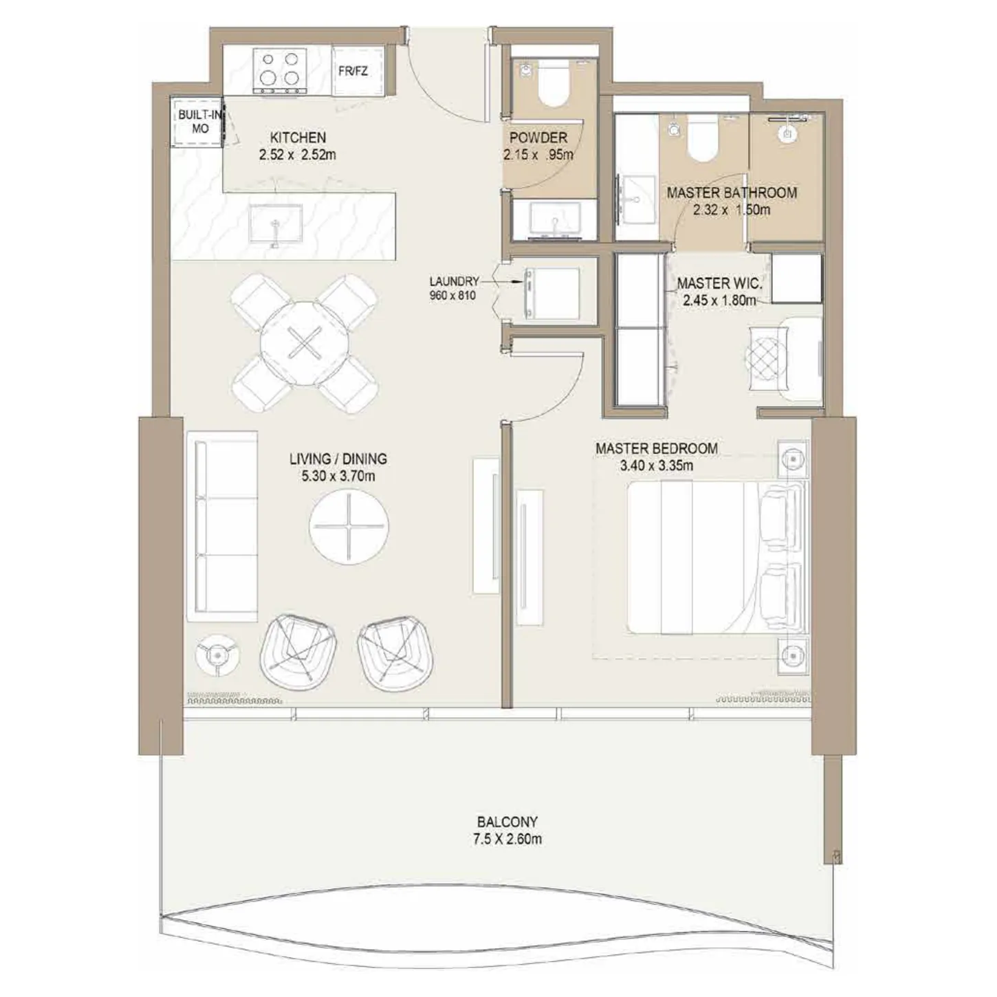 Wohnung 1 Schlafzimmer 83 m² Dubai, Vereinigte Arabische Emirate