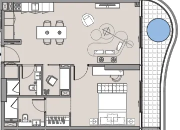 1 bed