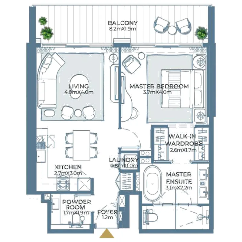 1 bed
