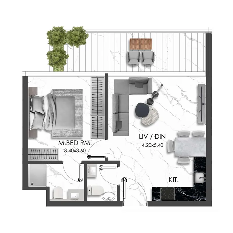 1BR Layout