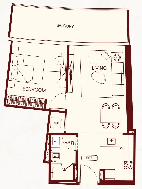 1 bed