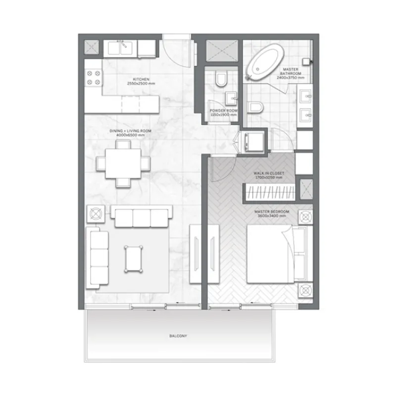 1 bed