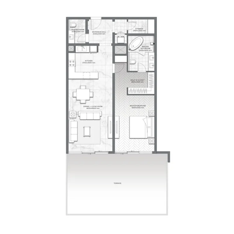 1 bed